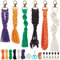 BEUNITONE Halloween Makramee Schlüsselanhänger Set Für Erwachsene Und Anfänger Boho DIY Makramee Armband Sets Mit Schritt Für Schritt Anleitung Für Schlüsselanhänger Taschenanhänger Armbänder Anhänger
