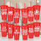 Skylety 12 Stück Weihnachts-Plastikbecher, Großpackung, 680 ml, Weihnachtsbecher, wiederverwendbare Becher mit Strohhalm und Deckel, Neujahrsgeschenke zum Trinken, Füllen, Süßigkeiten, Partygeschenke