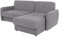 S-Style Möbel Eckcouch Sofa Ecksofa 232 x 147 x 83 cm Mit Schlaffunktion Zwei Bettkasten Verstellbare Rückenlehnen Mikrofaser L Form Rechts Freistehend Monte Grau