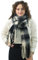Xifrika Damenschal Winter XXL 248x39cm – Kariert in Schwarz und Weiß – Weich, Warm, Extra Groß – 100 % Polyester mit Fransen – Für den Alltag