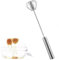 Semi-Automatic Whisk, Professional Egg Whisk Beaters, Stainless Steel Wire Whisk Hand Push Rotary Egg Whisk Mixer Stirrer for Making Cream, Whisking, Beating and Stirring (Big)