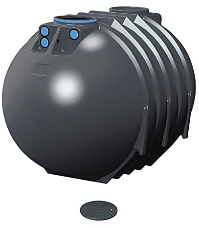 PREMIER TECH AQUA GmbH Zisterne 10000 Liter Basic Erdtank Blueline II inkl. Deckel TopCover - besonders stabil - Kunststoff, Kunststoffzisterne, Komplettset