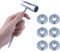 Adefol Chiave per Motosega e 6 Dadi a Vite per Stihl 017 018 MS170 MS180 019 020 021 023 MS230 MS250 024 025 026 028 034, 13 × 19 mm Cacciavite Motosega Strumento di Riparazione (Chiave con 6 dadi)