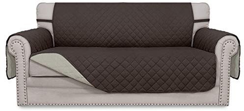 Easy-Going Sofa-Schonbezug, wendbar, Zweisitzer-Sofabezug, Couchbezug für 2 Kissen, Couch-Möbelschutz mit elastischen Bändern, für Haustiere, Kinder, Hund, Katze (übergroßer Zweisitzer,