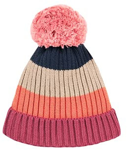 Finkid Pompula Gestreift, Kinder Kopfbedeckung, Größe 52 - Farbe Beet Red - Rose