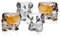 4 pcs Verres à liqueur tête de mort,URMAGIC 75ml Tasse de squelette en cristal,tasse à boire en forme de tête de crâne,verres à whisky de visage de crâne,cadeau d'halloween pour les hommes