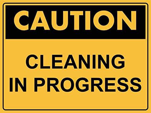Warnschild Achtung Reinigung Läuft Retro Gefahrenhinweis Personalisierte Türschild 20X30Cm, Warnmarkierung