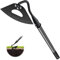 Zappa doppia da giardino a tre punte, zappa cava temprata con manico lungo – 64cm – robusta zappa da giardino per diserbo, allentare terreno, scavo, piante, scanalature, pratico strumento da