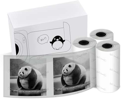 T02 Papier Transparentes für T02/M02X/M02L Thermopapier T02 Mini Drucker Rollen,T02 Etiketten Selbstklebendes Aufkleber Papier,Kompatibel mit Memoking T02 Mini Drucker,50mmx3,5m,3 Rollen (Transparent)