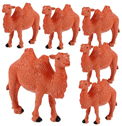 NOLITOY 6 Stk Mini-simulation Kamel Wüstenkamelfiguren Kamelmodell Aus Kunststoff Camel Cake Toppers Zoo Animal Toys Animal Models Kamelfiguren Spielzeug Spielsets Abs Tier Kind Kuchen Pvc