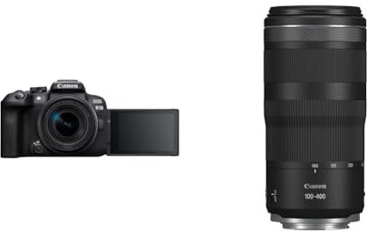 Canon EOS R10 Kamera spiegellose Camera + RF-S 18-150mm F4.5-6.3 is STM Objektiv schwarz & RF 100-400mm F5.6-8 is USM Telezoomobjektiv