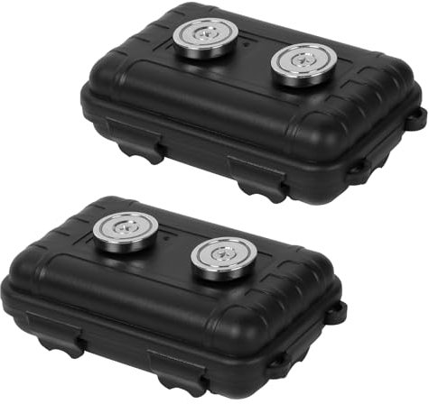 PRITOK Magnetisches Schlüsselversteck: 2 Stücke Wasserdichter Schlüssel Magnetbox, Magnetischer Schlüsselkasten fürs Auto, Schlüsselversteck für Draußen, Magnet-Schlüsselbox für Unterbodenmontage