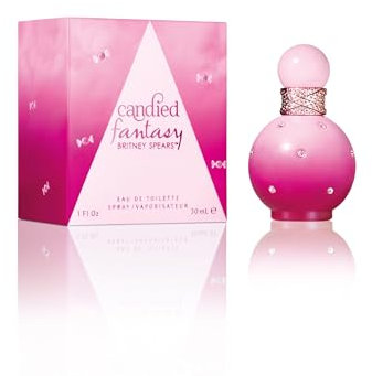 Britney Spears Candied Fantasy 30 ml – Eau de Toilette für Damen – Blumiger Gourmand-Duft – Noten von Bubblegum, Rosa Hibiskus und Moschus – Parfum Damen – Pinkfarbener Ombre-Flakon