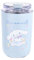 HOOKTA Kitty Cinnamon Botella de agua de 280 ml, a prueba de fugas, con pajita, vaso de acero inoxidable, para trabajo, viajes, exterior, escuela (azul)