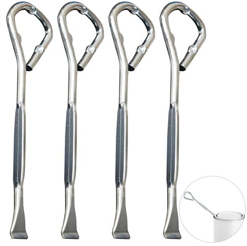 Metal Paint Can Opener, 4 PCS Multi Purpose Steel Bottle Opener Tool for Beer Jar Tin Manual Opening Tool for Paint Can Varnish Bucket Paint Bucket Bottle Opener