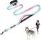 TSPRO Freihandleine Hund für Mittel bis Große Hunde, Verstellbar und Dauerhaft, mit Weichem Gepolstertem Griff und Metallschnalle (Blau Rosa Farbverlauf)