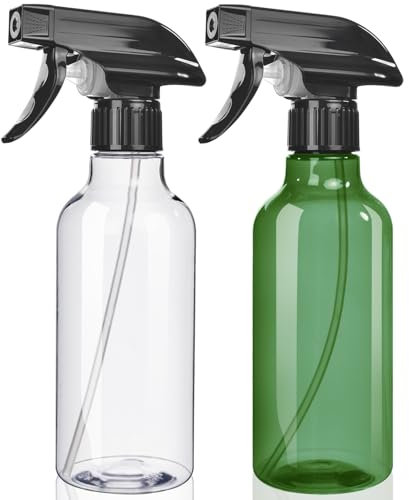 Spray Bottles 2 Pack 10oz Mist & Stream Heavy Duty Spray Bottle Empty Spray Bottle BPA Free Plastic Refillable Containers for Cleaning Solutions Plants Hair Essential Oils