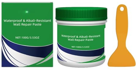Wandreparaturcreme - Alles-Spachtel Fertig Spachtelmasse Weiß Wand, Effektiv Ausbessern von Bohrlöchern und Füllen von Rissen, Löchern, Graffiti I Schnell trocknend & gut schleifbar (A)