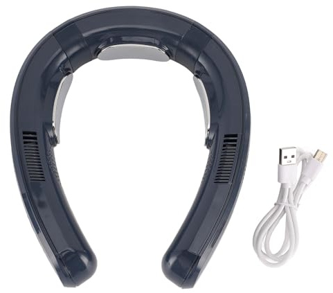 Condizionatore portatile Ventilatore da collo Raffreddamento a semiconduttore Ventola senza lama 6000mAh Ricaricabile - Display digitale silenzioso Raffreddamento e riscaldamento regolabili Uso