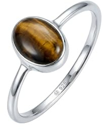 mantraroma 925 Sterling Silber Edelstein Ring Damen - Naturstein handgefertigter Edelsteinschmuck