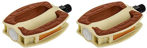 Fahrradpedale für klassisches Fixie-Fahrrad Stadtfahrrad Retro Vintage Braun und Creme 6151mar