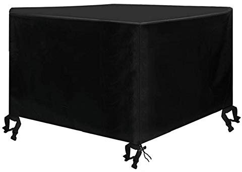 Osarke Garden Furniture Covers Waterproof Square Outdoor Furniture Cover for Table Chairs Rattan Furniture Covers Protective Patio Furniture Cover 420D Oxford Black 135 X 135X 75cm