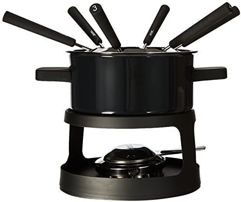 Spring Garnitur Fondue-Set Grindelwald, 18/8 Edelstahl, schwarz, Ø 16 cm