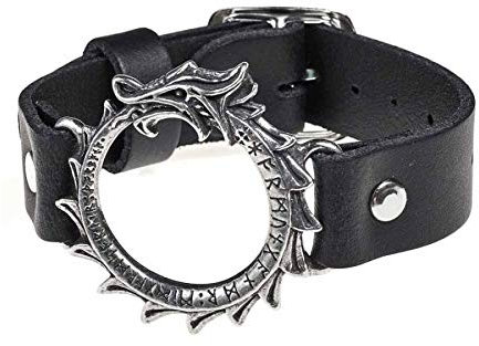 Midgardschlange Runen Armband Lederarmband Edda Loki Midgard