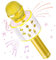 Wowstar Wireless Microphone, Karaoke Bluetooth Microphone for Kids Adults, Portable Toy Karaoke Mic Speaker Machine, Home KTV Player Support Android & iOS Devices for Party Singing (Gold)
