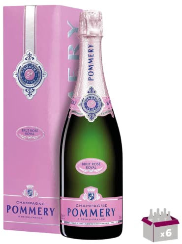 6 Champagne Pommery - Brut Royal Rosé - 6x75cL - Étui
