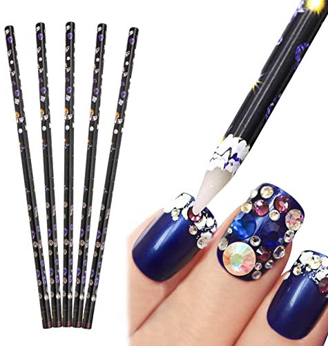 AWAVM 5PCS Diamond Painting Stift, Diamond Painting Wachsstift, Nail Art Wachsstift, DIY Nagel Strass Deko Werkzeug
