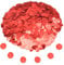 Hocansen 50g/1.76oz Metallic Glitter Foil Confetti 15mm Red Round Glitter Table Circle Dots Confetti Throwing Sequins for Party Decorations (Red/ZX-YX)