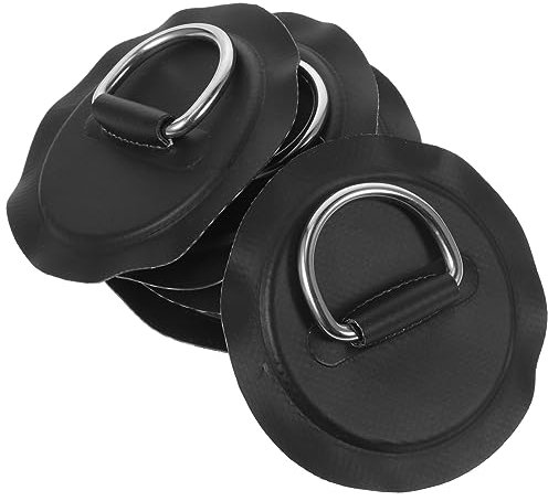 Toyvian D-Ringe Edelstahl Reparaturset für Schlauchboote Kajaks 5 Stück D-Ring Pads für Aufblasbare Paddleboards Seilschnallen Zubehör Ersatz für Beschädigte Pads Wassersport