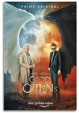 VZRSQZK TV-Serie Good Omens Poster, dekoratives Gemälde, Leinwand-Wandposter und Kunstdruck, modernes Familienschlafzimmer-Dekor-Poster, 20 x 30 cm