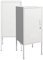 [en.casa] Nachtschrank Hausjärvi 2er Set Nachttisch 82 x 35 x 35 cm Nachtkästchen Beistelltisch mit 1 Tür Metallschrank Beistellschrank abschließbar Büroschrank Stahl Weiß