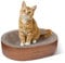ComSaf Cat Scratcher - Durable Cardboard Scratching Board, Oval & Circle Scratch Pads for Furniture Protection & Claw Health