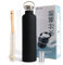 Zoomers Gourde Isotherme 1L en Acier Inox avec Paille. Bouteille Isotherme 1L avec 2 Bouchons + Infuseur à Thé + Brosse sans BPA. Thermos Isotherme 1 L pour Sport,Bureau,Randonnée