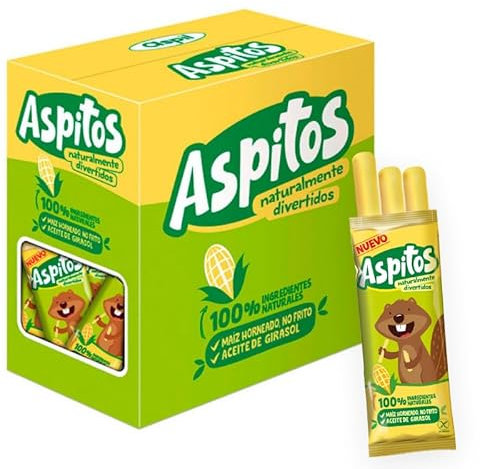Gusanitos de Maiz Aspitos - Aspil - Super Aspitos Natural - Caja con 75 unidades