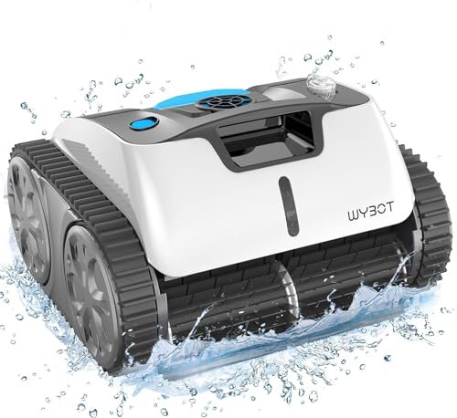 Robot Piscine sans Fil Fond et Parois pour Piscine Hors Sol Jusqu'à 120m², 3 Modes de Nettoyage, 110 Minutes d'Aspiration Puissante Robot | Aspirateur Robot Piscine sans Fil Navigation Intelligente