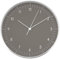 LUUK LIFESTYLE Schlichte Quarz Wanduhr mit geräuschlosem Uhrwerk, skandinavisches & modernes Design, Dekoration für Wohnung, Haus, Büro, in dunkelgrau, Silber