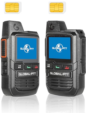 2-Pack Global Walkie Talkies with Sim Cards - Handheld PoC Two Way Radios Unlimited Range - Rechargeable PTT Push to Talk Over Cellular Radio Long Range (3)