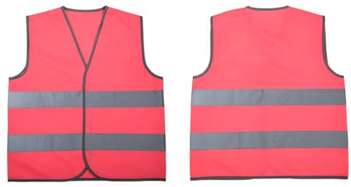 Pink High Visibility Vest for Children Kids High Hi Vis Vests Safety Vest Unisex Children's Safety Vests Reflective Gear Jacket in The Dark for 2-4 Years Boys Girls Gift Play Outside Ride Bike