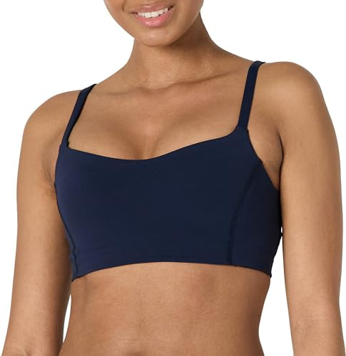 Amazon Essentials Donna Reggiseno Sportivo Yoga Tecnico in FormFlex Morbidissimo, Sostegno Leggero, Scollo a Cuore