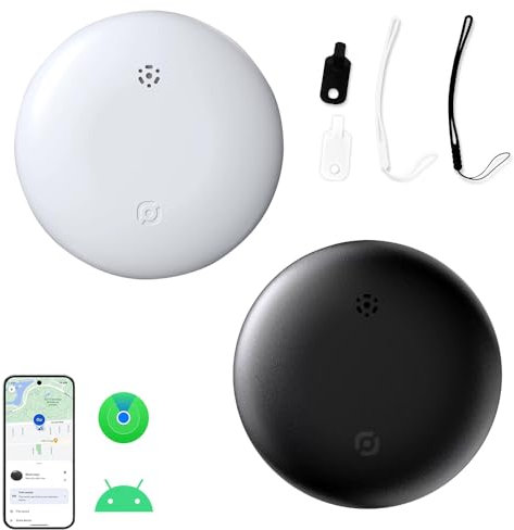 ZOYDP 2 Pezzi Tag GPS (Solo iOS), Impermeabile IP67 e Batteria Sostituibile, Portachiavi GPS, Localizzatore GPS Senza SIM, GPS Tracker, Tracker GPS per Chiavi, Bicicletta, Cane, Bambini, Portafogli