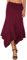 DJT Damen Elastisch Plissierte Taille Elegant Rock A-Linie Faltenrock Midi Rock mit Taschentuch Saum Rot XL
