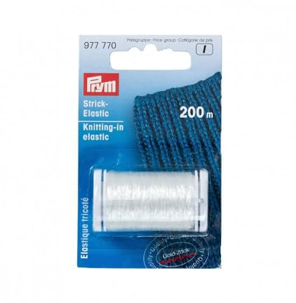 Prym - Prym Knitting-in (200m) Transparentes Elastisches Fadenband - 1 Stück