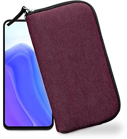 XiRRiX Handytasche für Smartphone 3XL 6,5 Größe - Modell 2.0 - universal Handyhülle mit Handschlaufe - Handy Hülle mit Reißverschluss - Tasche Berry