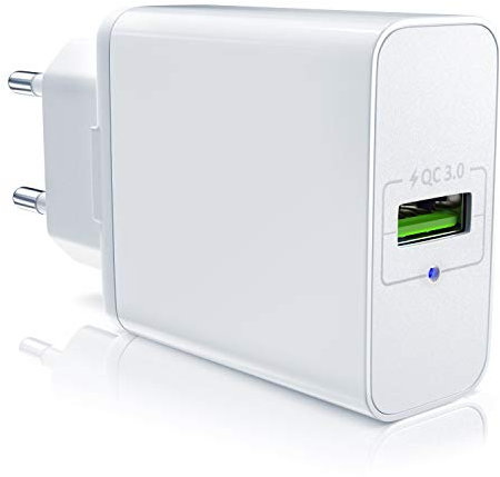 CSL - USB Ladegerät mit Schnellladefunktion - Netzteil mit Quick Charge 3.0 - Smart Charge Solid Charge intelligentes Laden - geeignet für Handys, Smartphones, Tablets UVM.