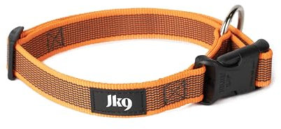 Julius-K9 Collare Color & Gray, 25 mm (39-65 cm), Arancio-Grigio