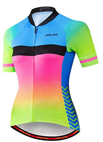 JPOJPO Maillot de cyclisme pour femmes, équipe professionnelle, vêtements de vélo, chemises à manches courtes, hauts de vélo